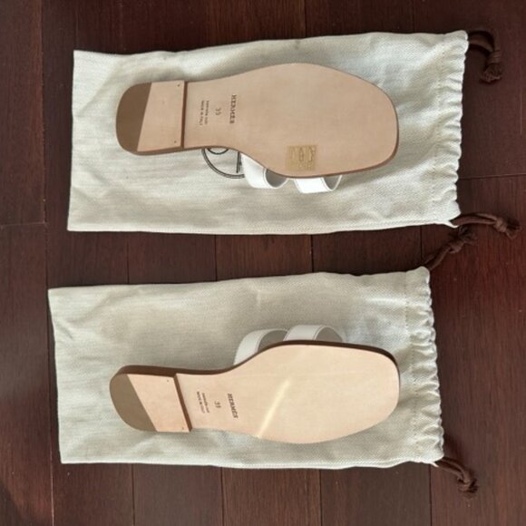 NEVER WORN Hermes Oran White Sandals - Picture 4 of 8